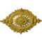 Ekena Millwork Antonio Ceiling Medallion, Hand-Painted Rich Gold, 35 7/8"W x 22 1/2"H x 4 3/8"P CM35X22ANRGS - alternate 1